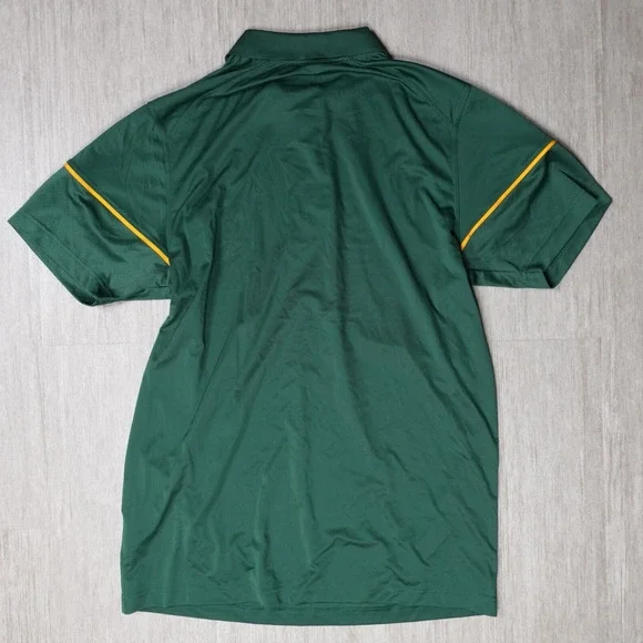 Nike Golf Coachs Polo Shirt Green Mens L Dri Fit Short Sleeve Collared - Picture 3 of 5